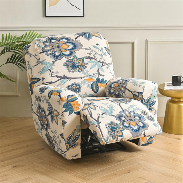 Geometric Recliner Sofa Cover Leopard Print Stretch Spandex Armchair Slipcovers Relax Lazy Boy Chair Covers Furniture Protector