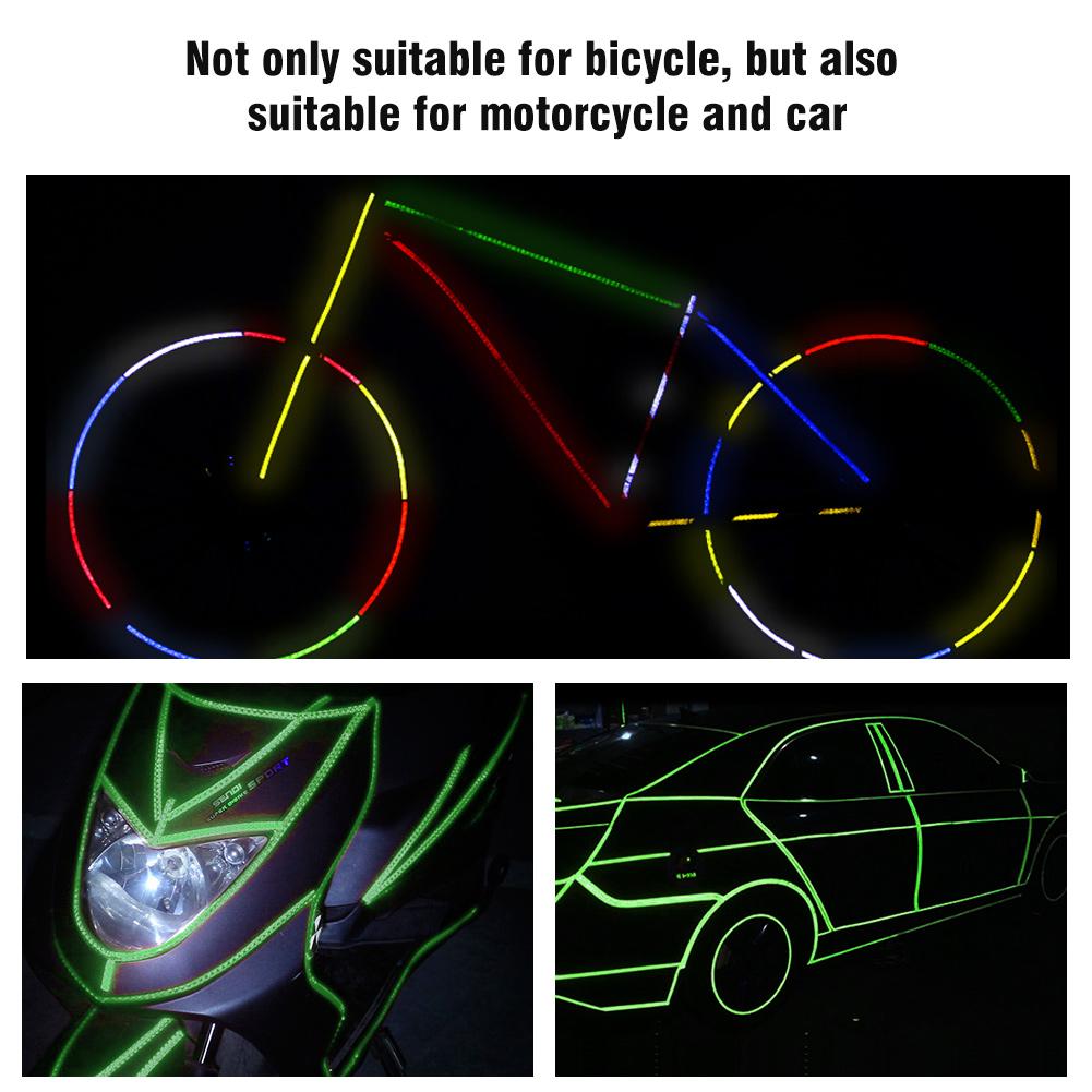 2Rolls велосипедные светоотражающие наклейки для велосипеда защитная лента для колес (зеленый)