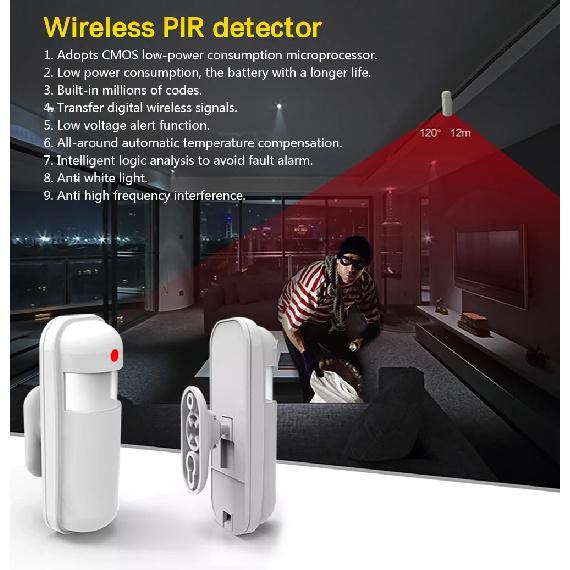 PGST ZigBee Tuya 433MHz Smart Life Home Security Protection PIR Infrared Motion Sensor Detector For House Alarm Security System
