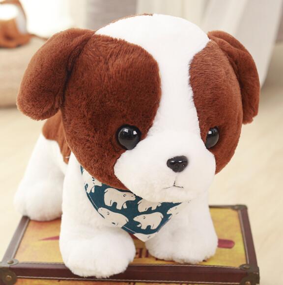 1 шт. 30 см Милая мягкая собачка с шарфом Мягкая Милая мультяшная плюшевая собачка Игрушки Кукла для детей B