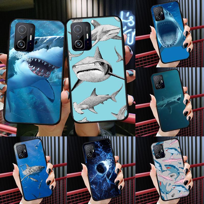 Ferocious Shark Animal Case For Xiaomi POCO X7 X6 X5 X3 Pro F3 F5 F6 M6 Pro 13 14 Ultra 11T 12T 13T 14T Pro Cover