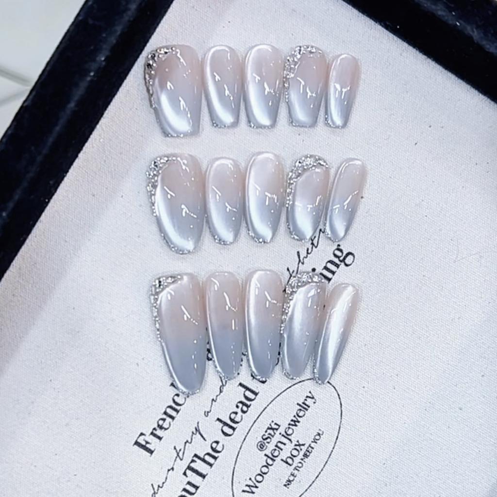 Чистая ручная работа, броня, весна и лето, новая морская соль, лунный свет, прозрачный лед, кошачий глаз, чистая похотливая наклейка для ногтей