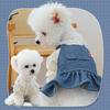 Dog Dress Cat Skirt Small Medium Pet Casual Floral Denim Outfit