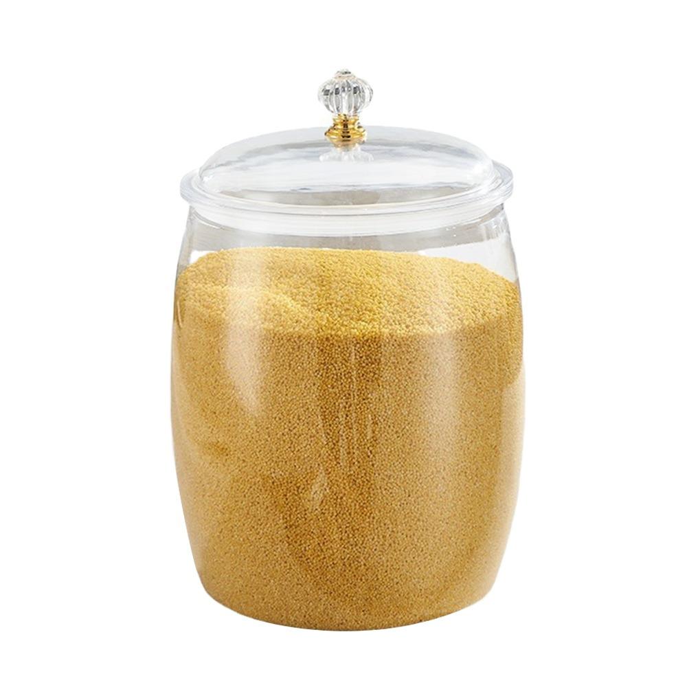 Moisture-Proof Canister Jar Wide Mouth Rice Storage Bucket Durable Sealed Can Kitchen