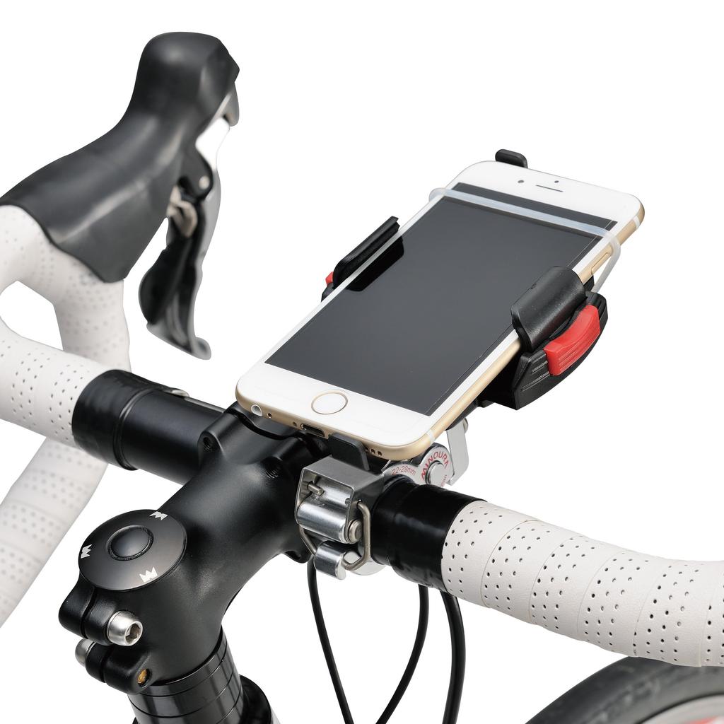 MINOURA Велосипедный держатель для смартфона SM-зажим Подходит Черный iH-220-STD Держатель, Характеристики, Стандартный, 22,2-28,6 мм,