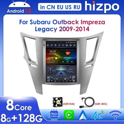 Carplay 4G 9,7-дюймовый экран Tesla Style 2Din Android 13 автомобильное радио для Subaru Outback Impreza Legacy 2009-2014 интеллектуальный экран мультимедиа видео