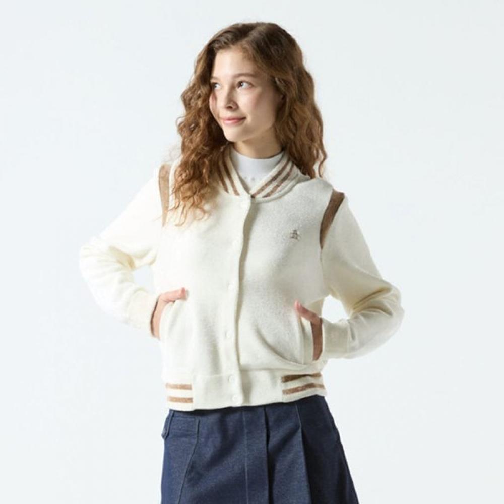 MunSingwear Women S Boucle varSity Jacket Ivory mq122lSj13