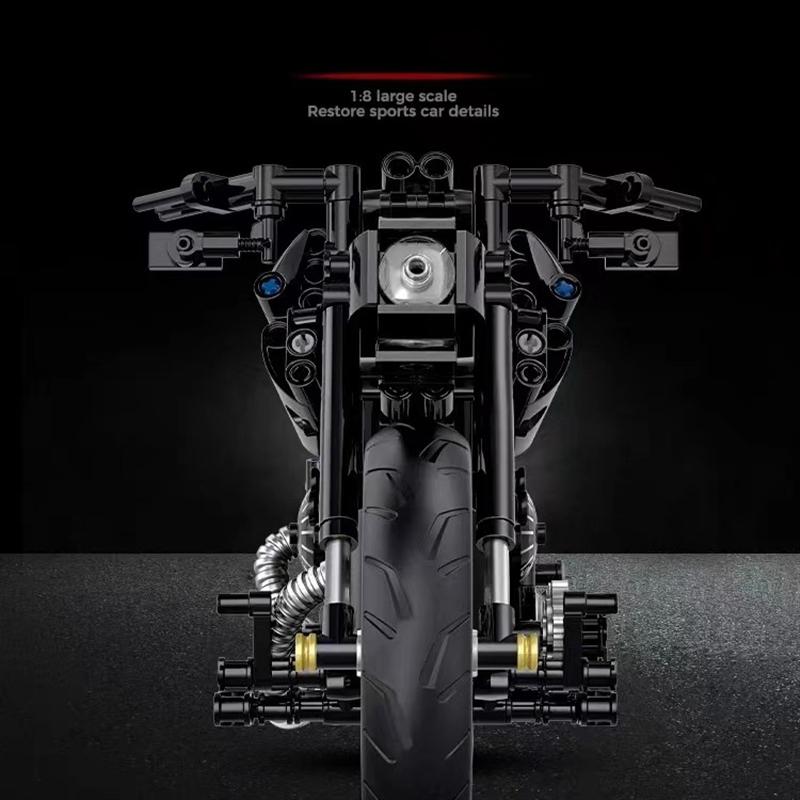 Технические Мотоциклы Строительные Блоки Кирпичи Дюк Харлей Мотоцикл Гоночный Автомобиль Сборная Модель Moc Транспортные Средства Игрушки для Детей Подарок