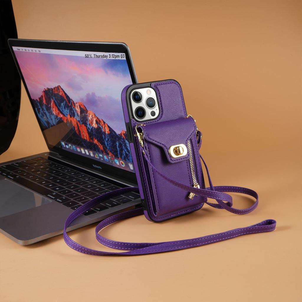 Чехол-гармошка для телефона Apple 15 14 13 ProMax с боковой молнией, диагональным шнурком и отделением для карт.