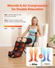 VEVOR Leg Compression Massager 9 Intensities Air Compression Leg Massager, For Daily Relaxation, 6 Massage Modes, 3 Heat Settings