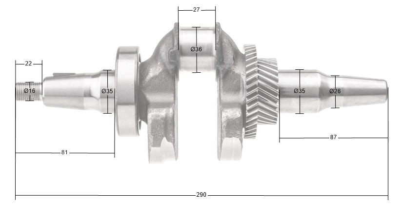Wał Korbowy Rato Silnik R420 13300-Z190110-0000