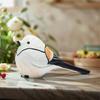 Vintage Long-tailed Tit Figurine Cute Bird Statue Durable Robin Bird Ornament  Garden Decor