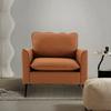 Sofa with scratch-resistant faux leather cover, Nordic-retro, as a single-seat leisure armchair for living room, balcony or bedroom