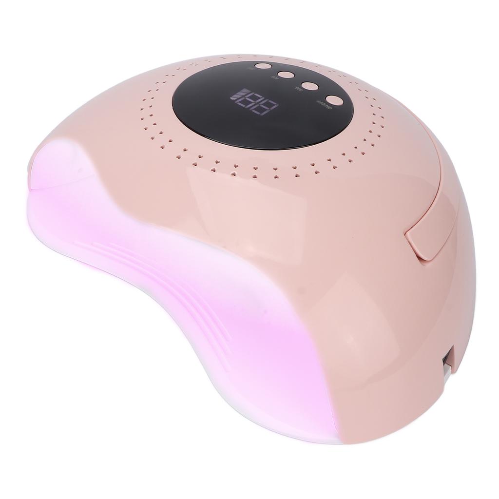 УФ-светодиодная лампа для ногтей 120 Вт, портативная лампа для сушки гель-лака с ЖК-дисплеем (100‑240 В)Белая вилка США