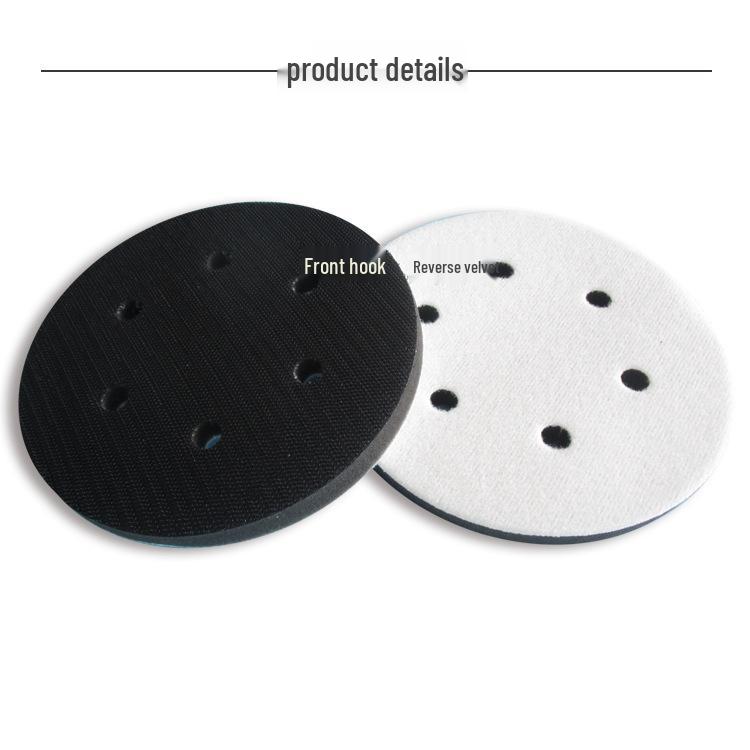 6-Inch 6-Hole Soft Sponge Buffer Pad for Sanding & Polishing - Shock-Absorbing Flocking Pad for Pneumatic Dry Grinders
