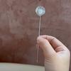 4Pcs 304 Stainless Steel Fruit Stick Shell Pearl Design Wine Needle Cocktail Pick  Bar