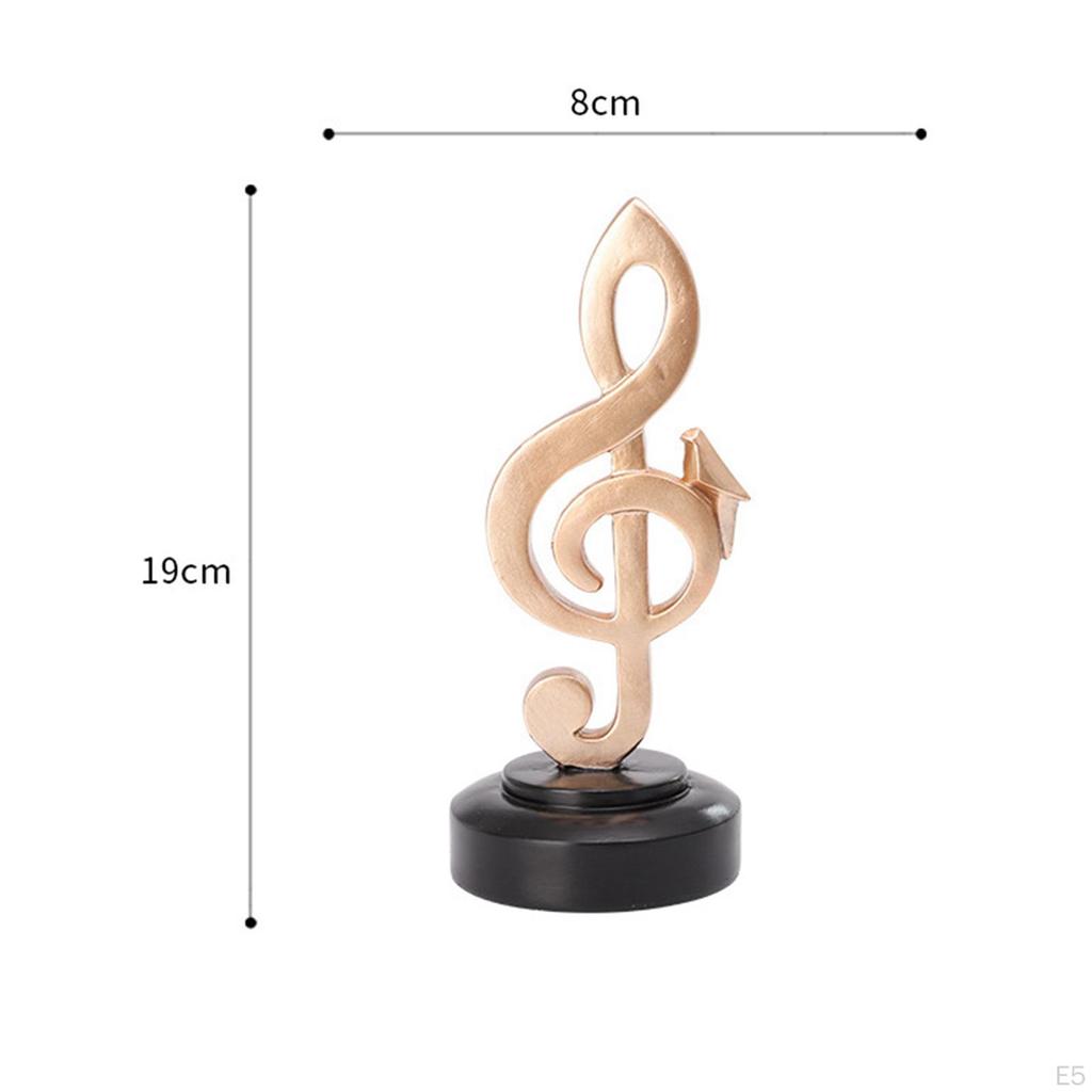 Melodic Note Figurine Musician Gift Resin Decorative Statue for Bedroom Livingroom Shelf