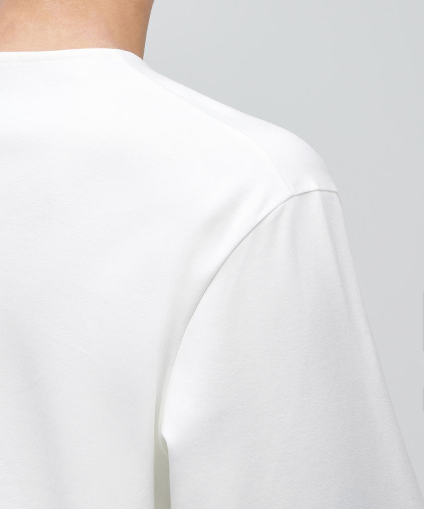 MUSINSA STANDARD Ponte Crew Neck Long Sleeve T-Shirt [Off-White]