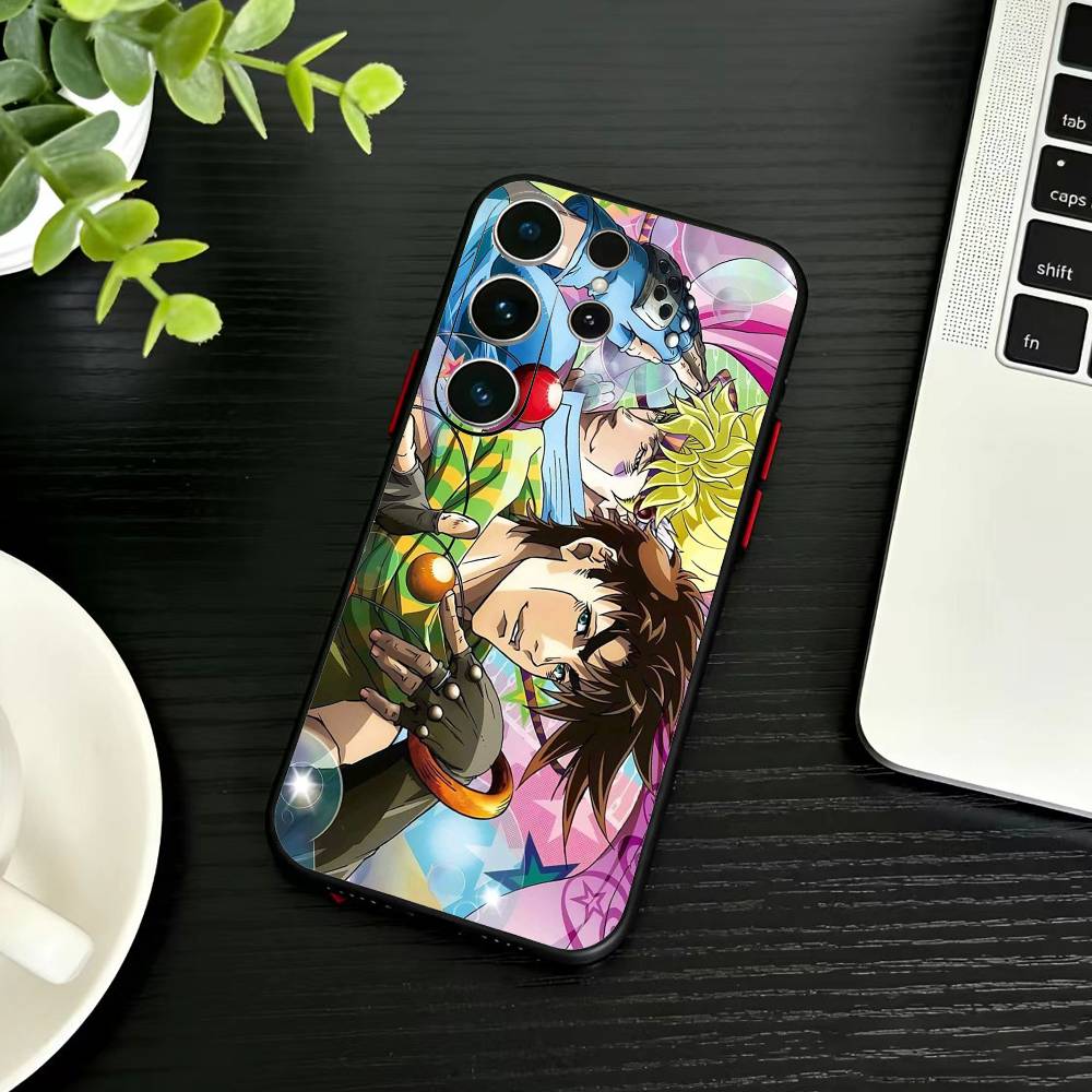 Чехол для телефона K-Anime Jojo's Bizarre Adventure для Samsung S26, S25, S24, S23, S22, S21, S20, Ultra, Plus, FE Черный Мягкий Чехол