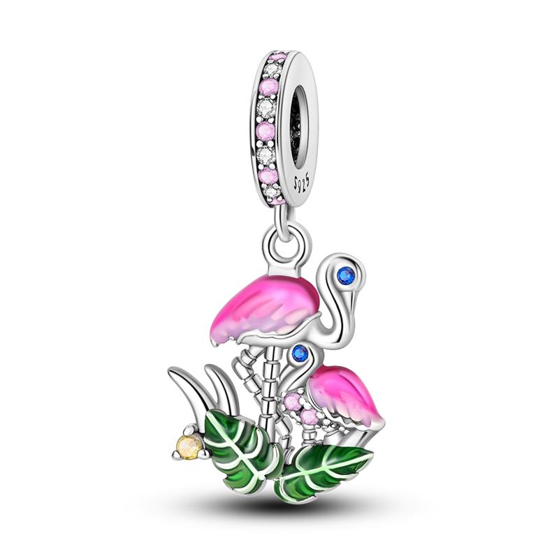 copper Unicorn Fairy Insect Flower Bead Charms Suitable Compatible With Pandora Authentic Bracelets Diy Jewellery Birthday Gift Anniversary