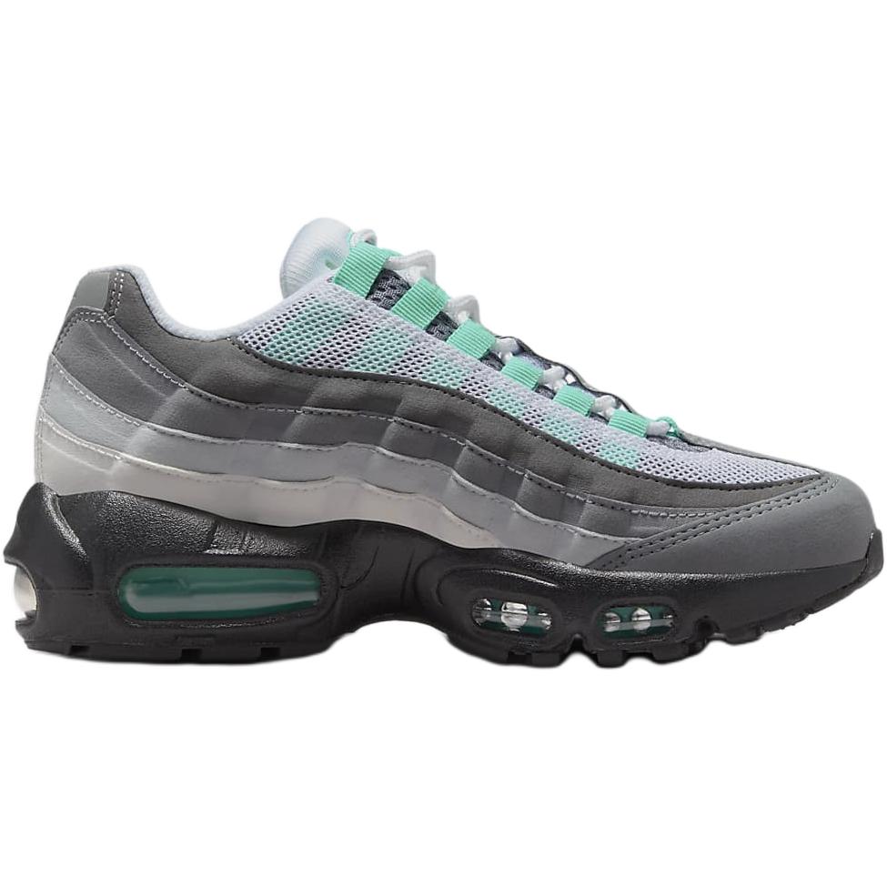 Nike Кроссовки Air Max 95 GS Hyper Turquoise Kids серо-бело-железно-серые HV2538-100