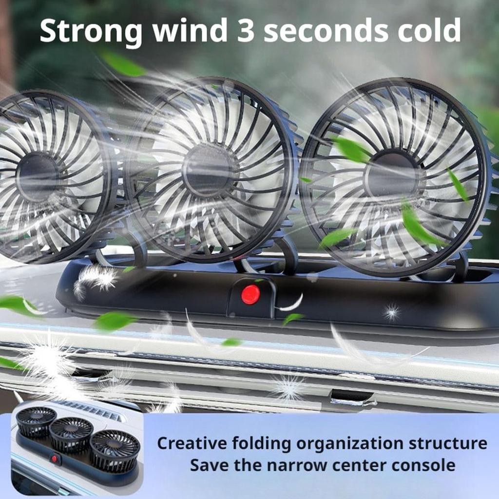 Car USB Fan,Powerful Dashboard Electric Car Fan,360 Degree Rotatable Car Fan,ortable Vehicle Cool Fan,Low Noise Strong Dashboard Cool Circulator Fan