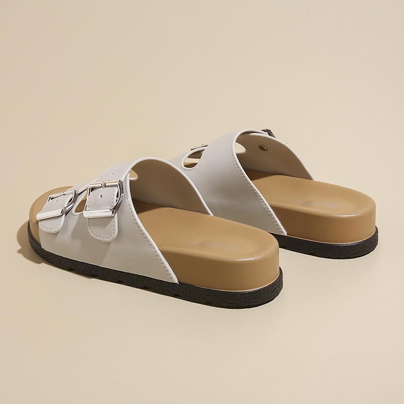 Регулируемые сандалии на толстой подошве для женщин во французском стиле, модная весенне-летняя пляжная обувь с мягкой подошвой, сандалии для отдыха на море