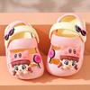Сандалии для девочек, детские летние тапочки со съемной мягкой подошвой для дома, нескользящие, с рисунком для мальчиков