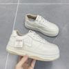 Thick-soled White Shoes Women  Spring New Casual All-match Big Head Bread Board Shoes Women