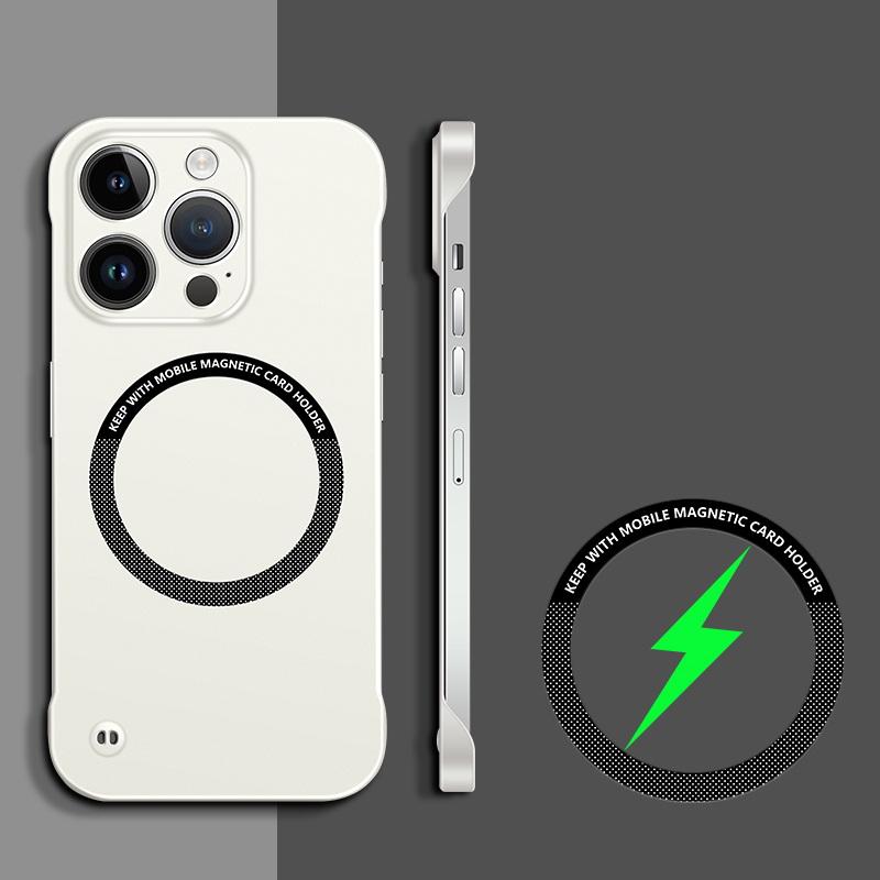 Ультратонкий безрамный роскошный ударопрочный однотонный чехол Magsafe для iPhone 16 15 14 13 12 Pro Max 11 Samsung S24 S23 S22 Ultra