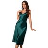 Women's Summer Ice Silk Simple Sexy Fashion Breathable Home Dress Slip Nightdress