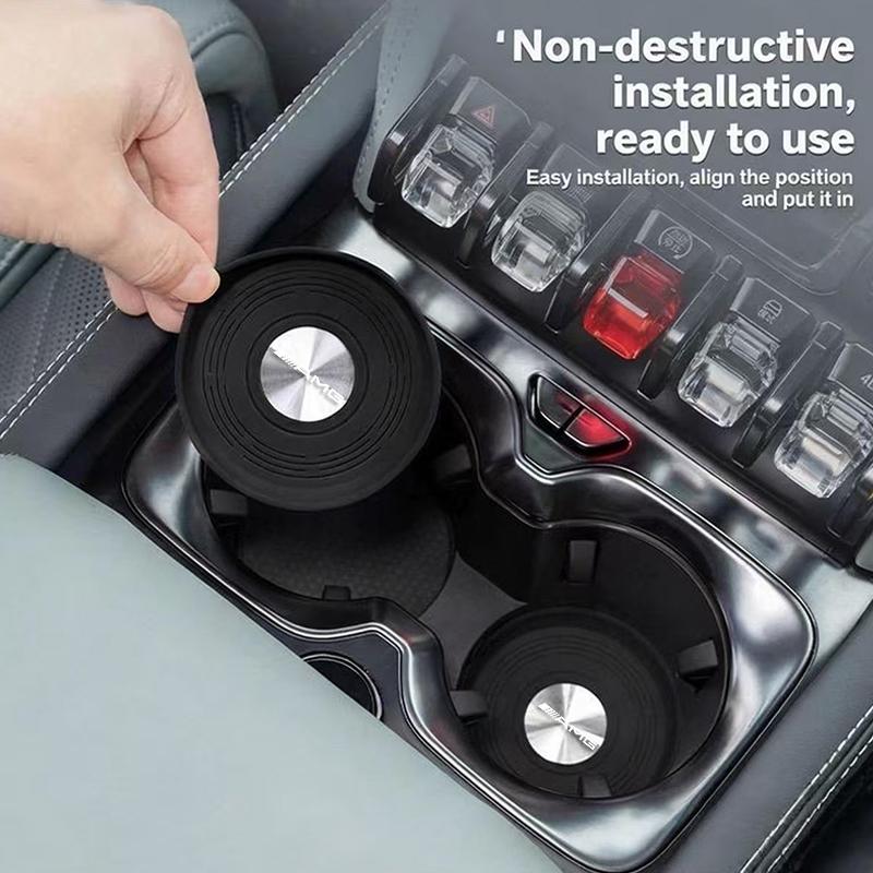 2Pcs Car Emblem Water Cup Pad Insulated Coasters Mat For Mercedes Benz AMG W203 W205 W206 W211 W220 W212 W201 W210 W108 W168 GLE z14
