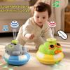 Electric Ball Blowing Toy Cartoon Elephant Turtle Shape Wind Suspension System Interactive Baby Toy with Lights Music