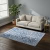 Blue Flower Retro Printed Door Mat Entrance Soft And Absorbent Floor Mat Classic Floral Pattern Carpet Home Decoration
