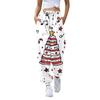 Женские повседневные модные рождественские принтованные повседневные брюки спортивные брюки длинные брюки брюки с эластичной резинкой на талии