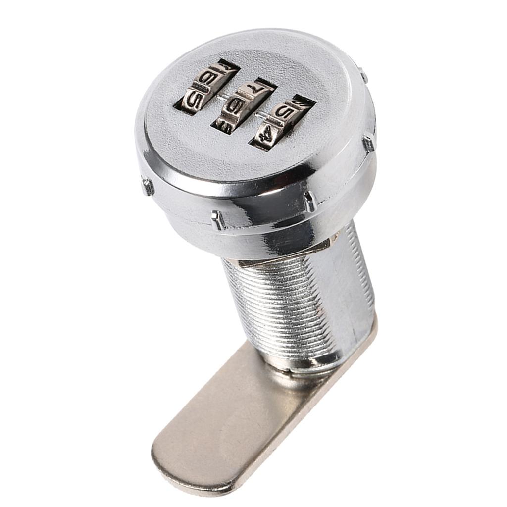 3 Digit Code Combination Cam Cabinet Silver Stainless Steel Convenient Password Security Coded Lock