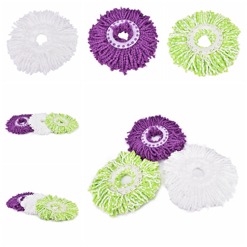 Бытовая волшебная сменная насадка для чистки с вращением на 360°, насадка для швабры из микрофибры