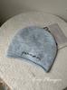 Letter knitted hat, curled edge, versatile atmosphere, autumn and winter are well matched with small niche stacking hats, similar