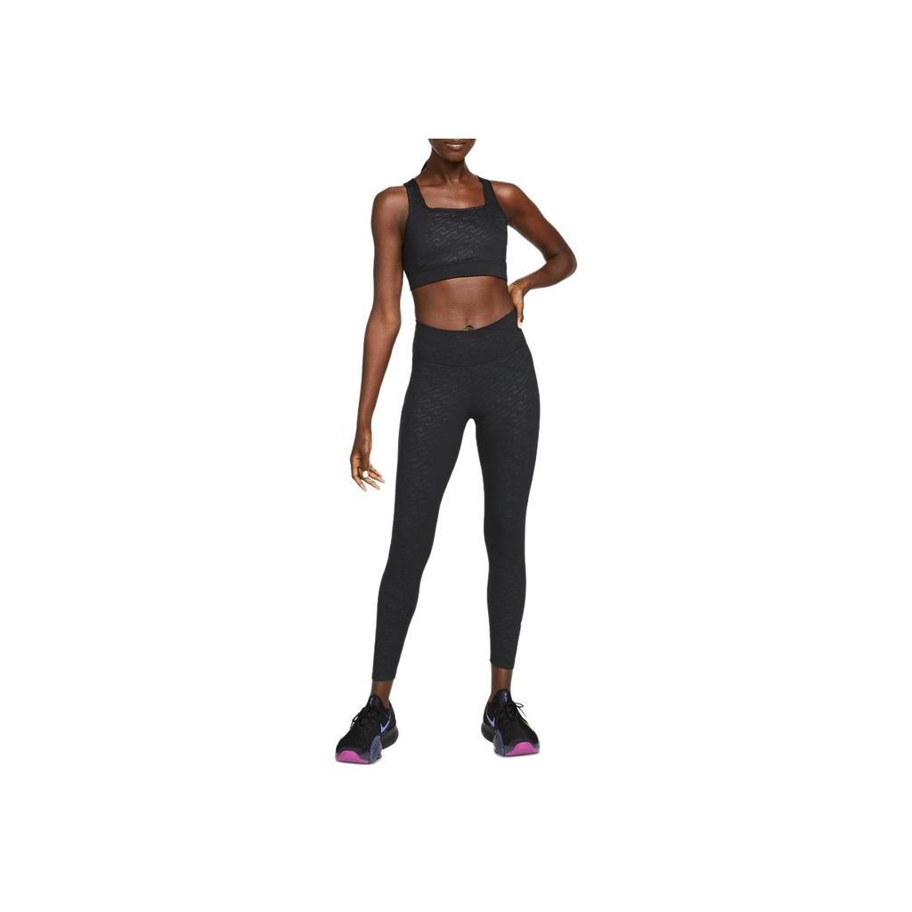 Nike W Nk One Df Icnlsh Prt M 7-8 T Логотип Печать Спорт Фитнес Брюки Женские Брюки Черный DD5388-010