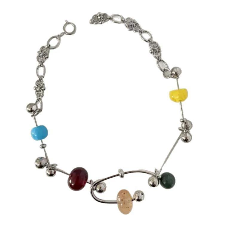 Fashionable And Trendy Colored Handcrafted Necklaces Fresh And Simple Punk Necklaces Jewelry Accessories For Men Women Gathering