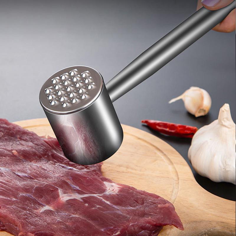 Meat Hammer Household Stainless Steel Meat Beat Hammer Making Beef Chicken More Loose Meat Sauce Tool Professional Kitchen Tools