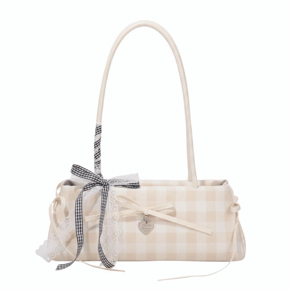 High Quality Casual Drawstring Shoulder Bag Trendy Khaki Color Handbag Lightweight Large Capacity Tote Bag