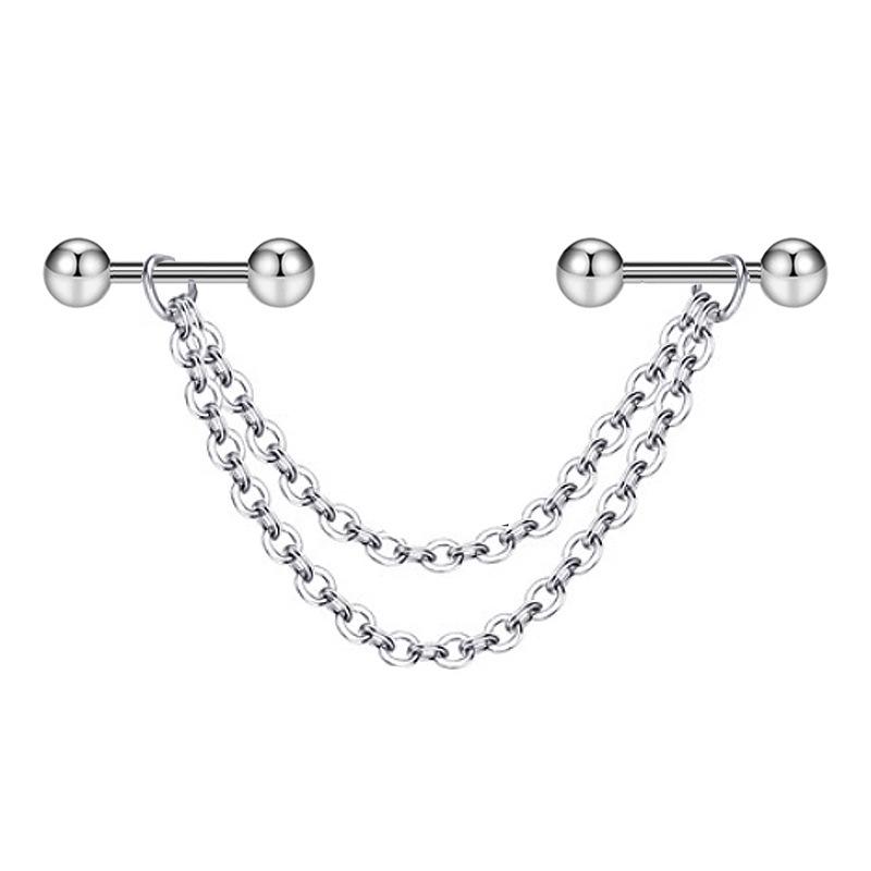 Gaibei Европейский и Американский Трансграничный Пирсинг Уха Перемычки и Кости Цепочки Ногтей