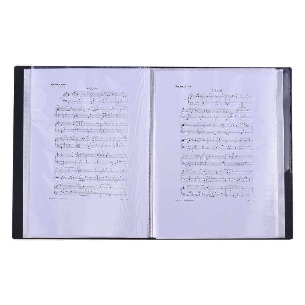 Музыкальный лист, партитура, бумажные документы, папка для хранения, пластиковый держатель формата А4, размер 40, посылка, карманы