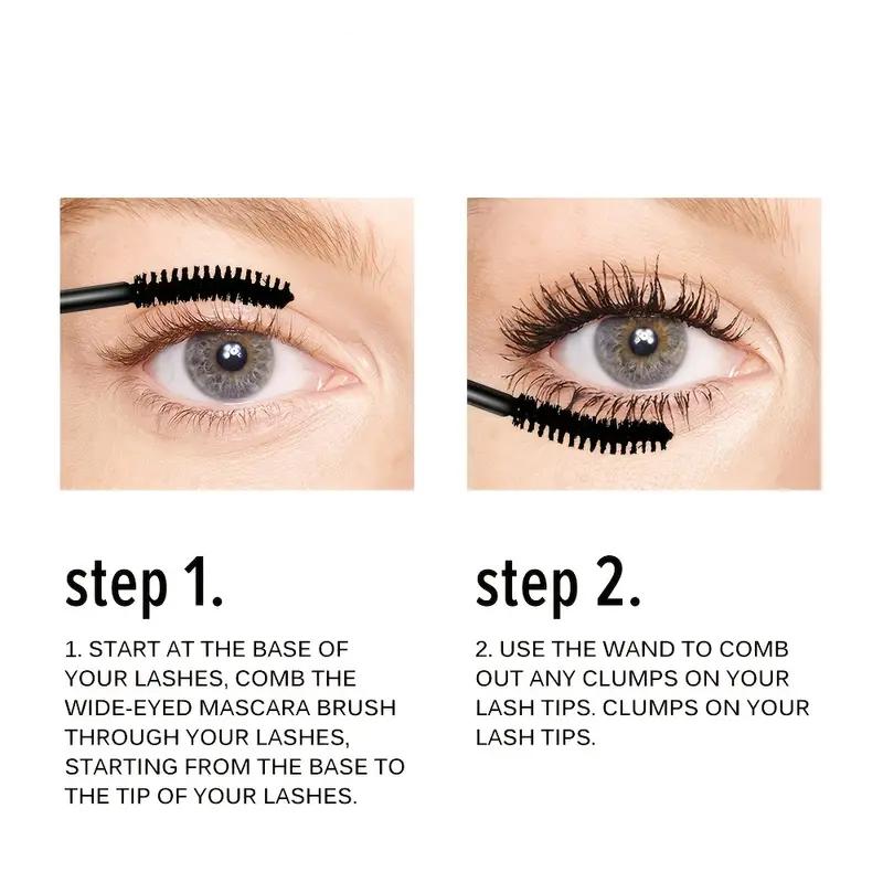 Тушь для ресниц 4D Fiber Mascara Black Eye Curling Eyelash Double Mascara Водостойкая тушь для ресниц Инструмент для макияжа