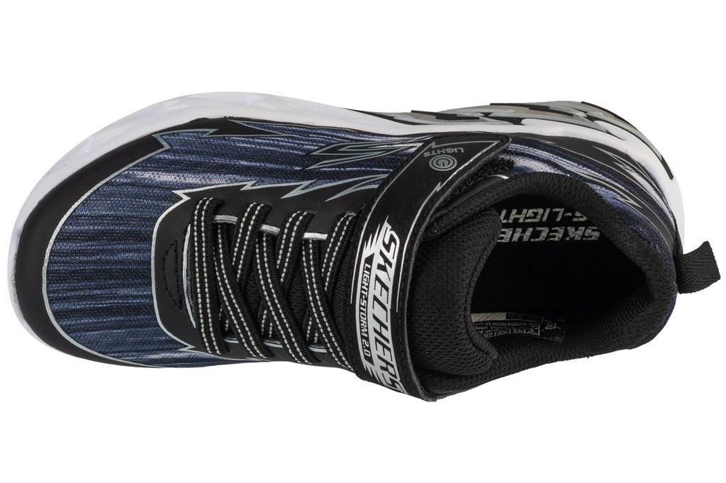 Skechers S-светильники: Light Storm 2.0 - Bolt Brights, для мальчиков, черные кроссовки