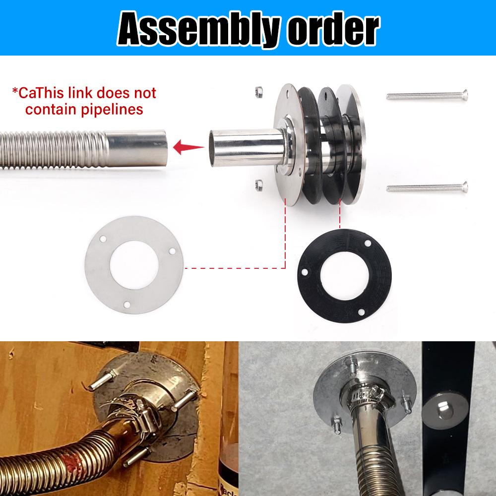 Выхлопная труба для парковочных обогревателей с монтажными принадлежностями, подходит для дизельных обогревателей 12 В, 24 В, 220 В мощностью 2 кВт, 5 кВт, 8 кВт