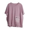 Dimanaf 2025 Women T-Shirt Zipper Female Solid O-Neck Cotton Loose Short Sleeve Tops&Tees