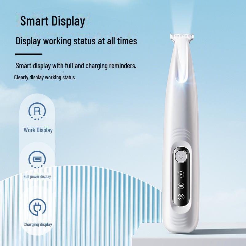 Модернизированная водонепроницаемая светодиодная машинка для стрижки домашних животных для кошек и собак — широкое лезвие для морды, ушей, глаз и подошв