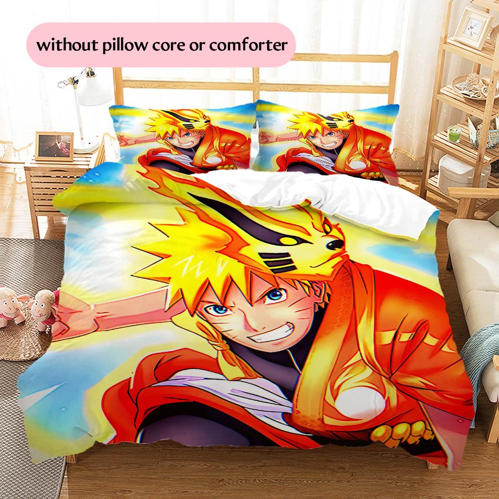Naruto Uzumaki Naruto Pattern Bedding Home Decoration Birthday Gift (1 * duvet cover + 2 * pillowcase, without core)